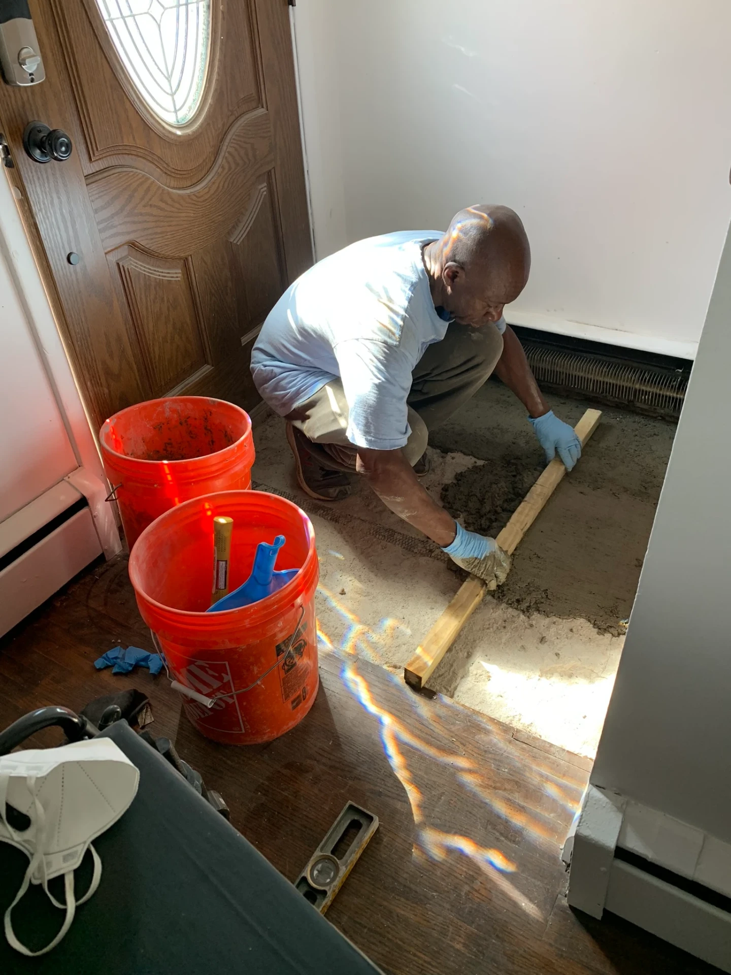 Ken Beaty working on concrete project in Rochester NY